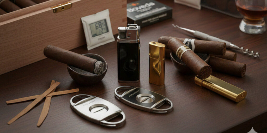 Cutters, lighters, hygrometer and accessories